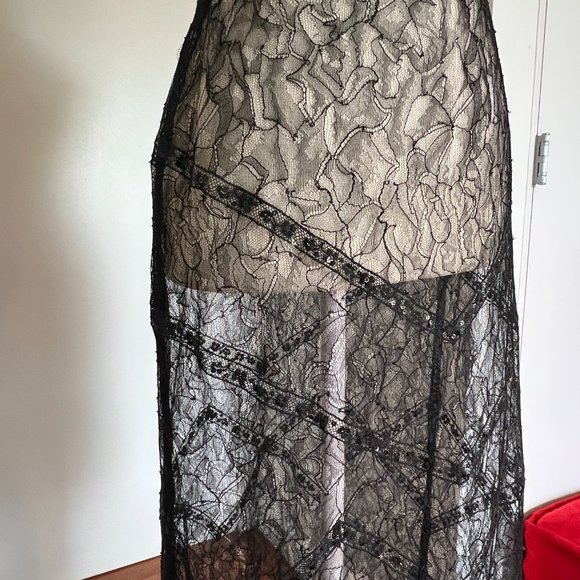 Chanel Cruise handmade lace and sequin sheer skirt Size 38 US 4/6/S - Picture 4 of 16